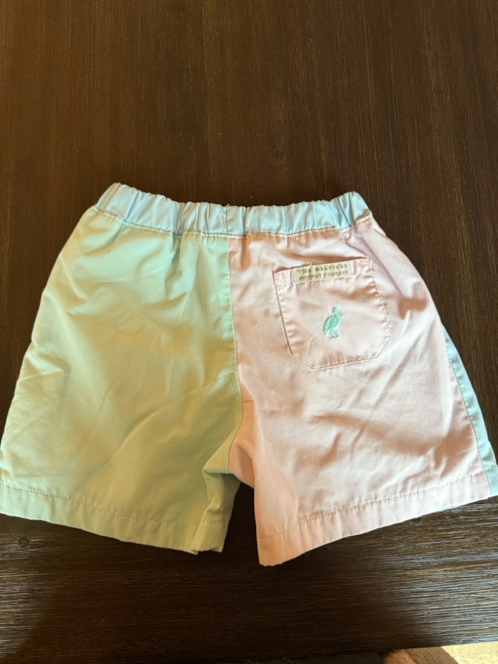 The Beaufort Bonnet Company Two-Tone Pink, Baby Blue, and Mint Green Kids Shorts